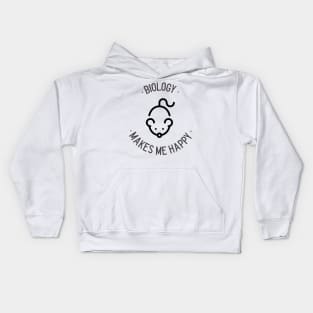 Biology Makes Me Happy Kids Hoodie